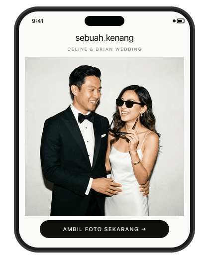 Guest phone photobooth screen